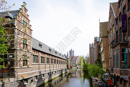 Ghent 比利时佛兰德斯旅行历史房屋运河建筑物外观纪念碑景点世界建筑图片