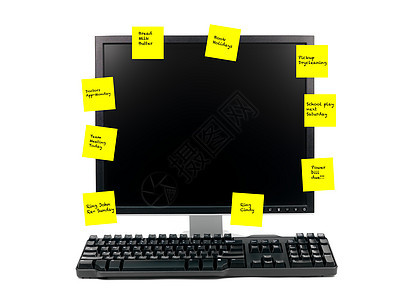 台式计算机技术桌面互联网屏幕白色工作电脑笔记邮政电子商务背景图片