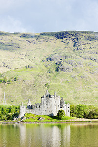 苏格兰爱湖Kilchurn城堡建筑废墟外观建筑学历史世界旅行历史性景点地标图片