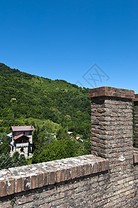 A 古老住宅的概况岩石建筑建筑学财产背景图片