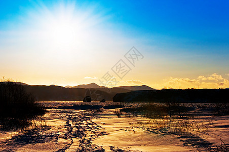 冬季风景天气公园美丽孤独降雪旅行场地大路国家季节图片