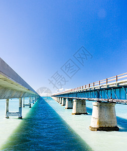连接美国佛罗里达州佛罗里达礁岛群的公路桥外观旅行建筑位置桥梁热带建筑学建筑物海洋世界图片
