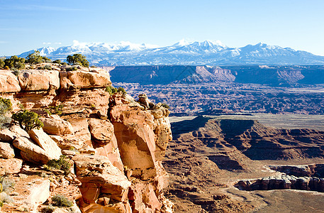 美国犹他州犹他州Canyonland国家公园位置外观地质学峡谷世界旅行山脉地质风景构造图片