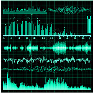 音波设置 音乐背景 EPS 8活力光谱声波频率均衡器科学海浪录音机体积旋律图片