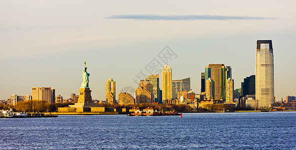 自由与新泽西州女神像 美国纽约景观建筑纪念碑建筑学摩天大楼地标外观旅行位置城市图片