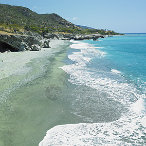 古巴加勒比海 省海岸线 加勒比海外观岛屿世界风景旅行热带海滩海景支撑海岸图片