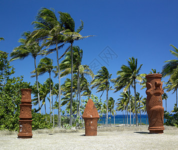 克里斯托弗哥伦布登陆纪念馆植物学旅行植被手掌海景棕榈海岸热带雕像雕塑图片