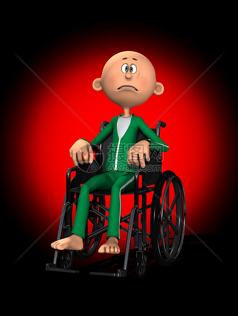 失能保健椅子伤害车轮人士卫生男性悲哀身体减值图片
