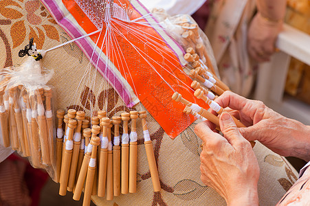 Bobbin 制鞋带梭芯水平花边机蕾丝编织纺织品花边病人女性织物图片