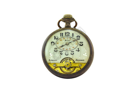 瑞士旧时钟指针时间数字口袋小时圆圈警报金属古董图片