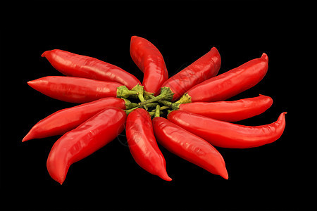 黑色背景的红胡椒绿色宏观蔬菜辣椒活力营养食物文化美食红色图片