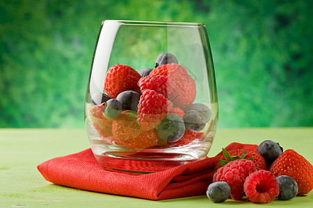 贝类食物食品美食餐巾水晶甜点玻璃覆盆子背景图片