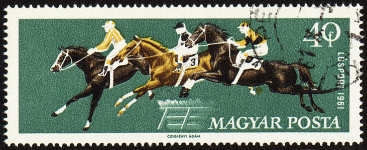 邮戳上的跳跃节目骑师价格邮票邮政活力马术赛马运动标签骑手图片