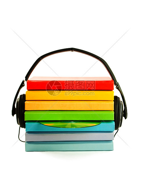 视听书概念光盘收藏教育精装阅读音乐播放器团体文学电子产品学习图片