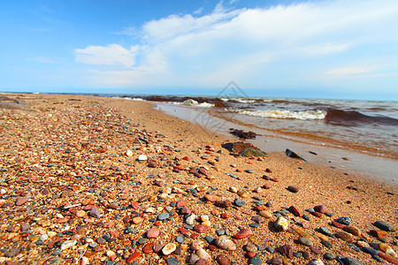 密歇根州高级湖海滩卵石风景海浪环境湖泊岩石石头玛瑙旅行场景图片