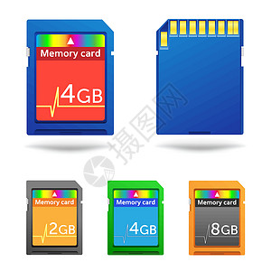 记忆卡电气冲动塑料卡片机动性标准字节磁盘橙子技术图片