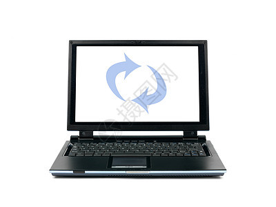 膝上型计算机屏幕网络电气电脑技术钥匙展示工作反射桌面图片