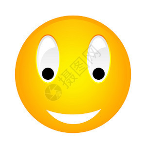 矢量笑脸黄色表情符号享受嘲笑风采动画卡通片按钮徽章电脑背景图片