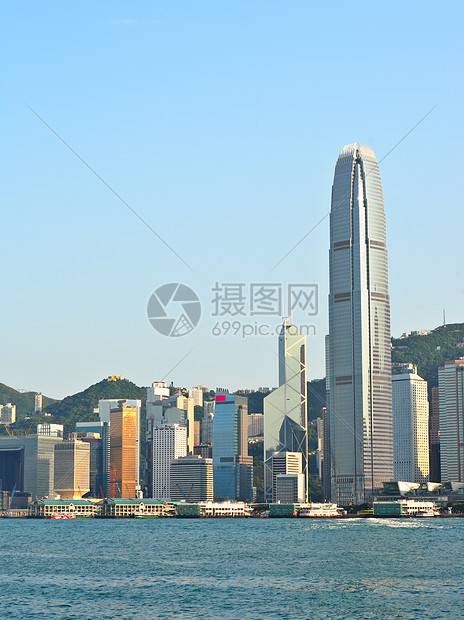 香港海港渡船旅行建筑办公室市中心晴天旅游商业港口场景图片