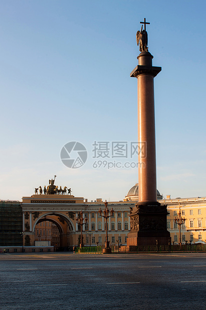 亚历山大列城市花岗岩天空雕像青铜雕塑帝国纪念碑建筑学建筑图片