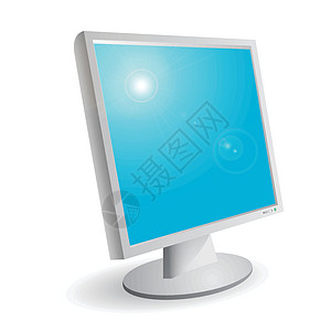 监视器平面金属屏幕展示电视电子技术桌面互联网控制板图片