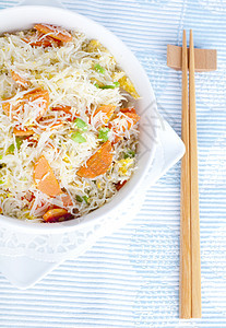 大米面条盘子文化午餐蔬菜服务美食餐厅挂面水平厨房图片