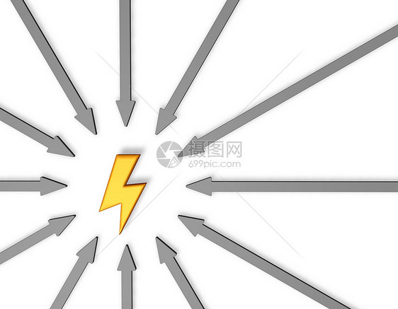 闪光电子风险危险插图指针活力螺栓中心黄色震惊图片