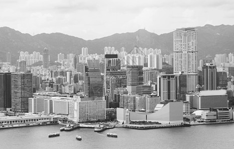 香港 黑白旅行假期商业市中心金融经济旅游景观摩天大楼天空图片