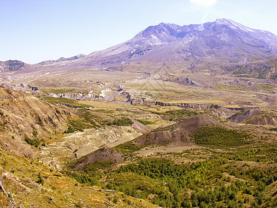 华盛顿圣海伦山冰川灾难顶峰历史蓝色锥体圆顶灾害高山休眠图片