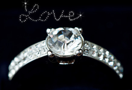 环钻石戒指奢华订婚白色宝藏活力圆圈珠宝折射水晶图片