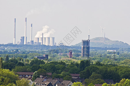 Ruhr 区域视图旅行城市天线天空矿业地区图片