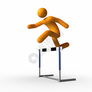 跳过障碍运动员男人跨栏运行田径跑道跳跃事件运动跑步图片