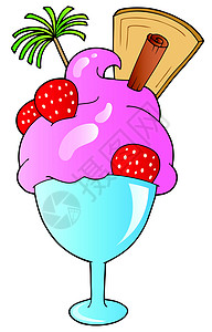 卡通冰淇淋碗图片