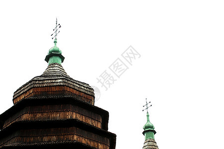 教堂的片段崇拜棕色天空绿色传统建筑宗教木头图片