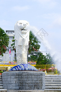 合并鱼尾狮旅行狮子旅游建筑物城市地标建筑学码头图片