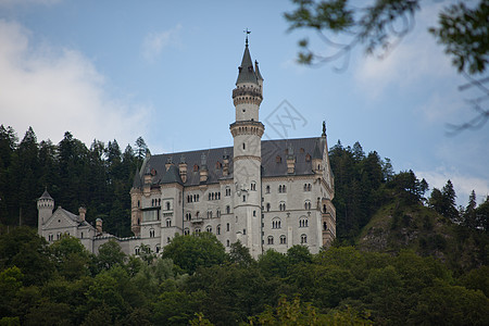 德国新施旺斯坦城堡历史古迹树木文化天空地方图片