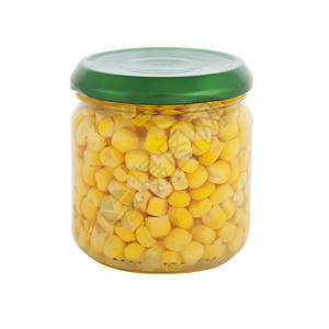玉米罐营养背景纯色影棚对象正方形食物白色玻璃绿色图片