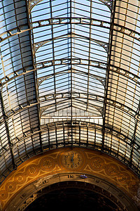 米兰豪华美术馆玻璃格子地标画廊旅行天花板购物天线中心艺术图片