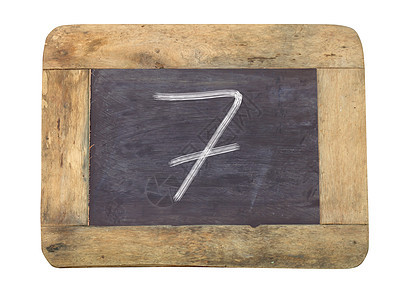数字“7”写在黑板上 白写在黑板上图片