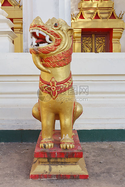 狮子雕像外观寺庙雕塑文化建筑艺术动物万象图片