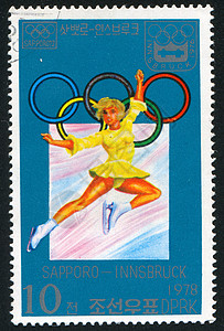 冬季奥林匹克运动会邮票海豹邮戳历史性邮件运动员游戏信封芭蕾舞竞赛图片