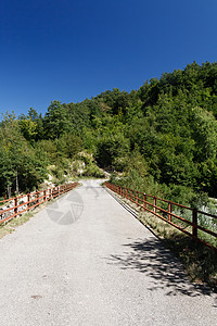 美丽的房间天空土地蓝色街道旅行运输场地树木树叶森林图片