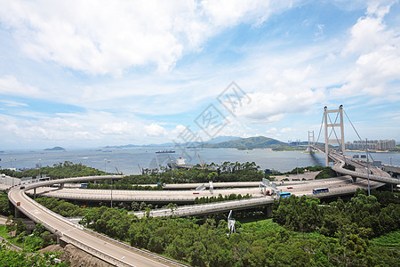 香港清马桥运动旅行市中心海洋交通城市车辆速度曲线运输图片