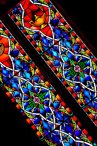 彩色玻璃窗窗户信仰教会教堂宗教图片
