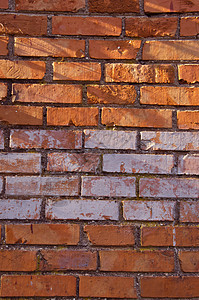 红砖墙背景砖墙黏土石头风格接缝长方形平方装饰石膏水泥图片