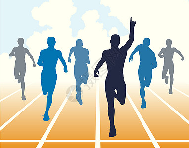 冲印男人运动优胜者比赛终点运动员赛跑者插图竞技冠军图片