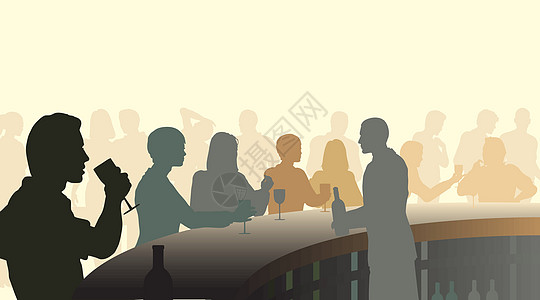 酒酒吧餐厅团体夜游服务社会俱乐部调子插图黄色咖啡店图片