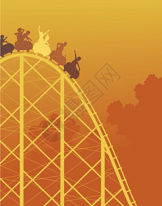 滑轮车元素快感乐趣调子游乐场黄色插图日落喜悦橙子图片