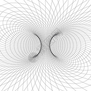 托鲁斯Donnut有线框架符号圆圈黑色失真插图几何学科技学习物理数学时间背景图片