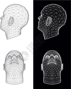 人头 矢量说明建造解剖学背景元素身体设计成人插图黑色部位图片